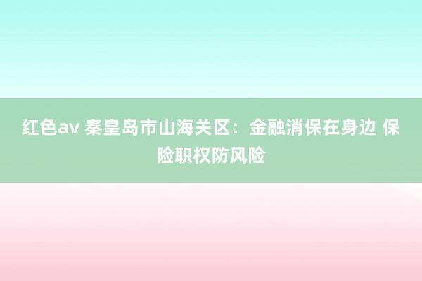 红色av 秦皇岛市山海关区：金融消保在身边 保险职权防风险