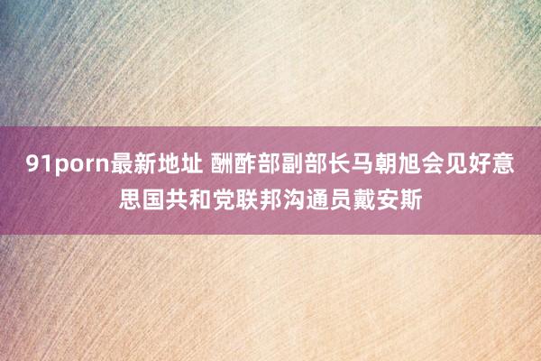 91porn最新地址 酬酢部副部长马朝旭会见好意思国共和党联邦沟通员戴安斯