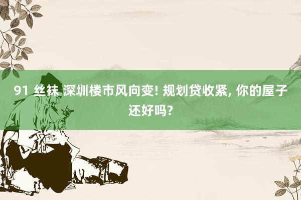 91 丝袜 深圳楼市风向变! 规划贷收紧, 你的屋子还好吗?