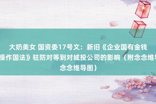 大奶美女 国资委17号文：新旧《企业国有金钱来去操作国法》驻防对等到对城投公司的影响（附念念维导图）